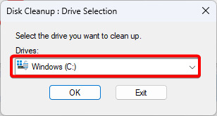 Select the drive you want to clean and hit Enter